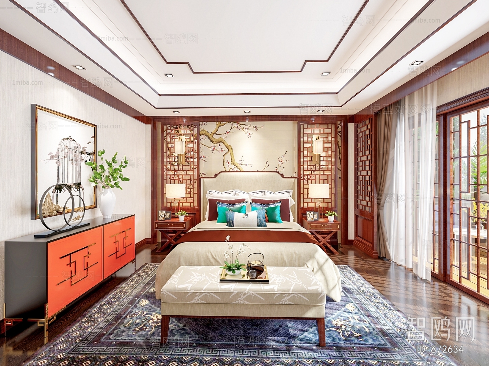 New Chinese Style Bedroom