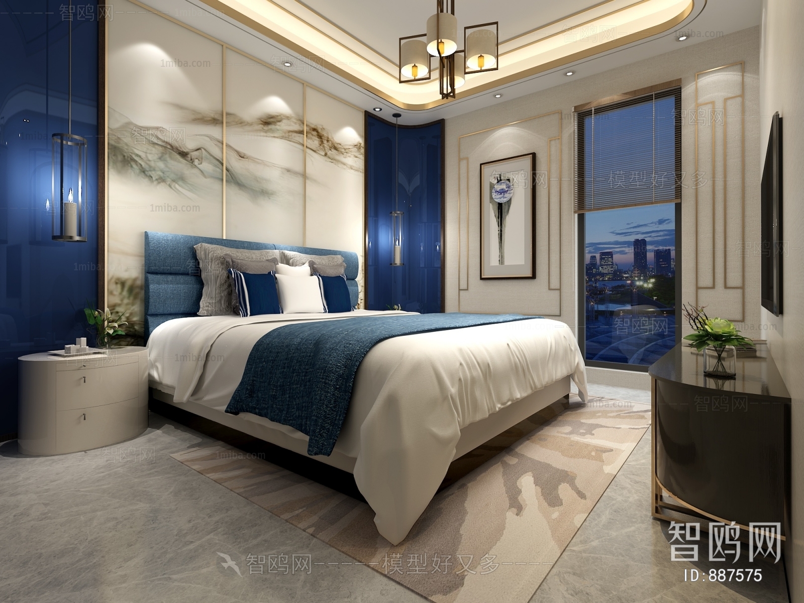 New Chinese Style Bedroom