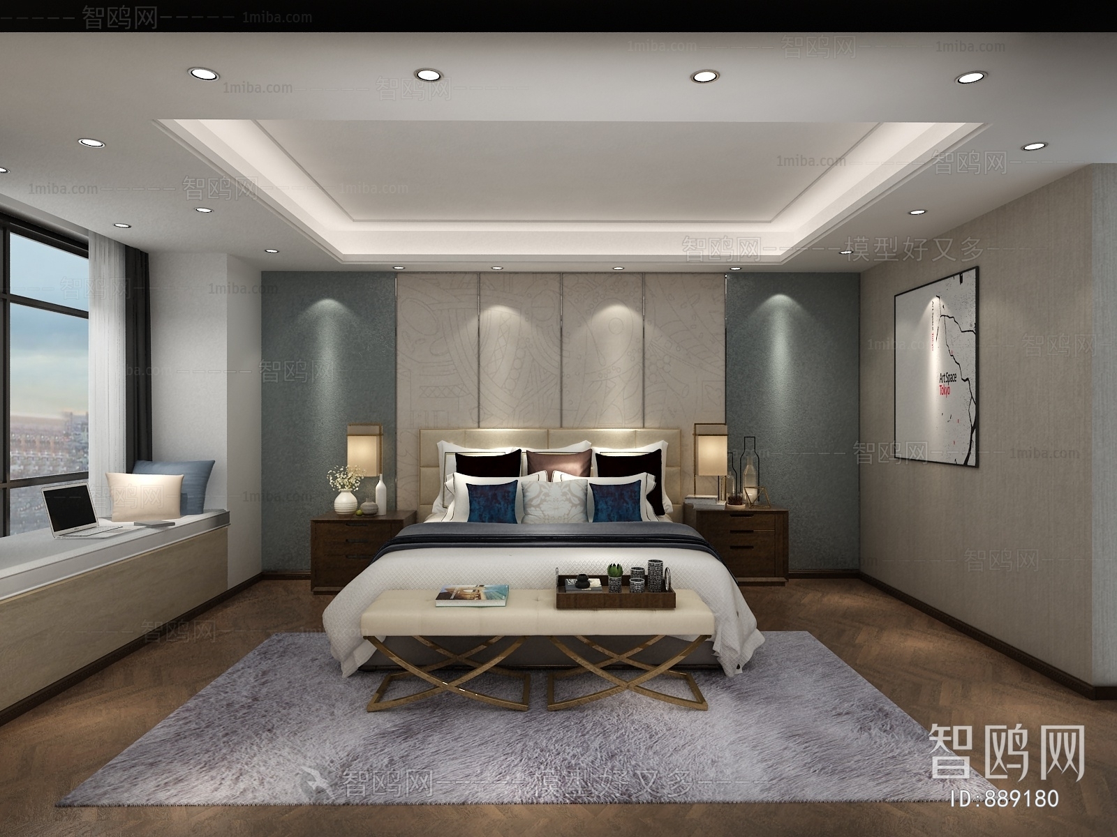 New Chinese Style Bedroom