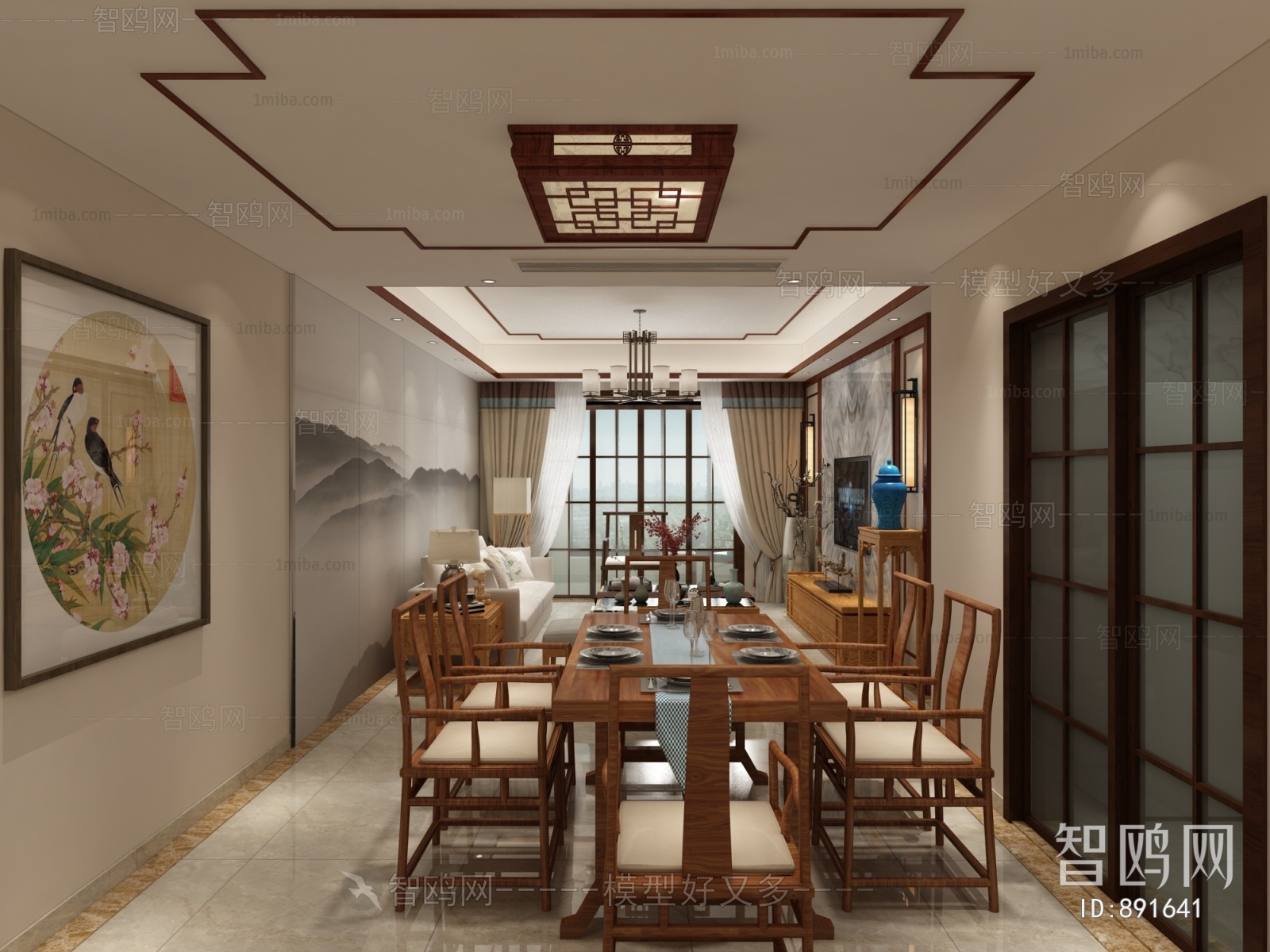 New Chinese Style Dining Room