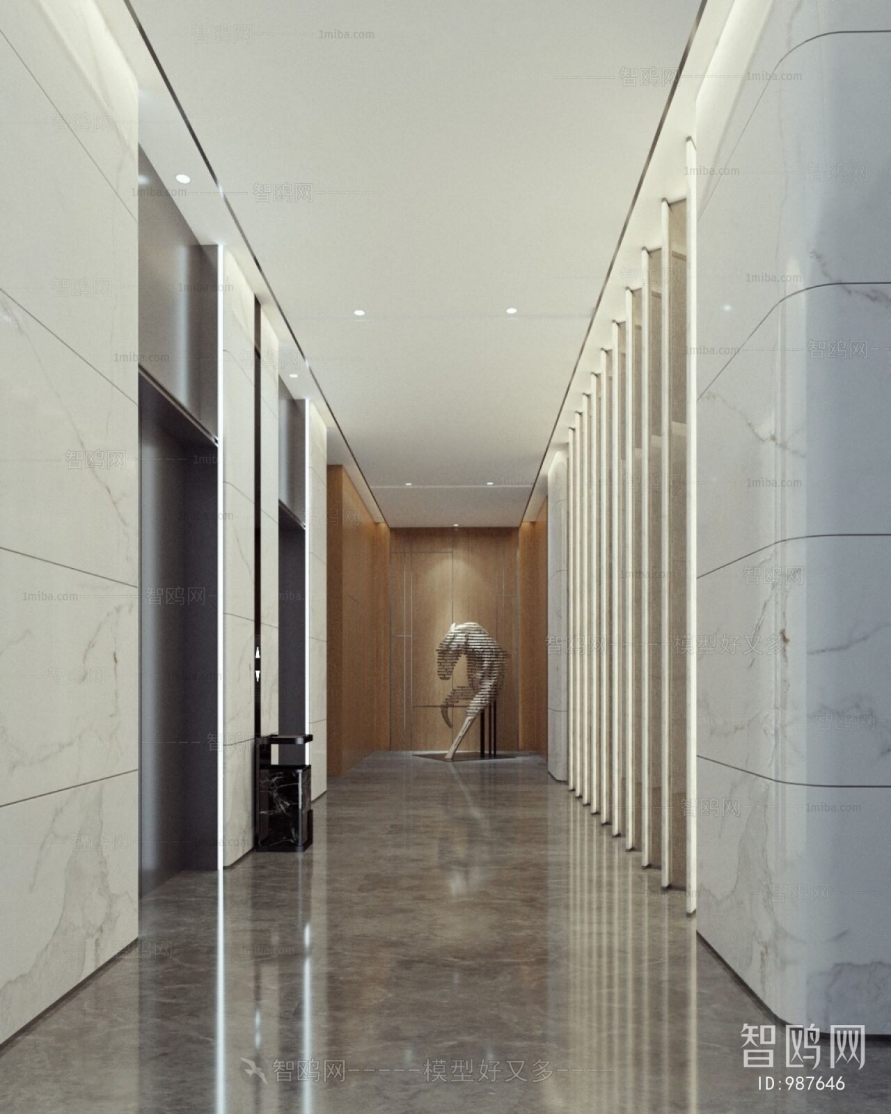 Modern Corridor Elevator Hall