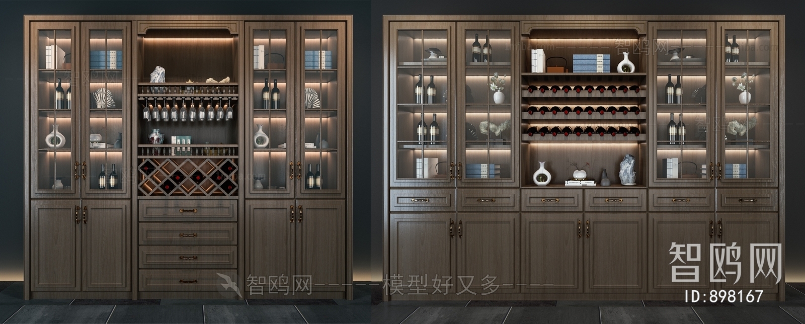 New Chinese Style Wine Cabinet