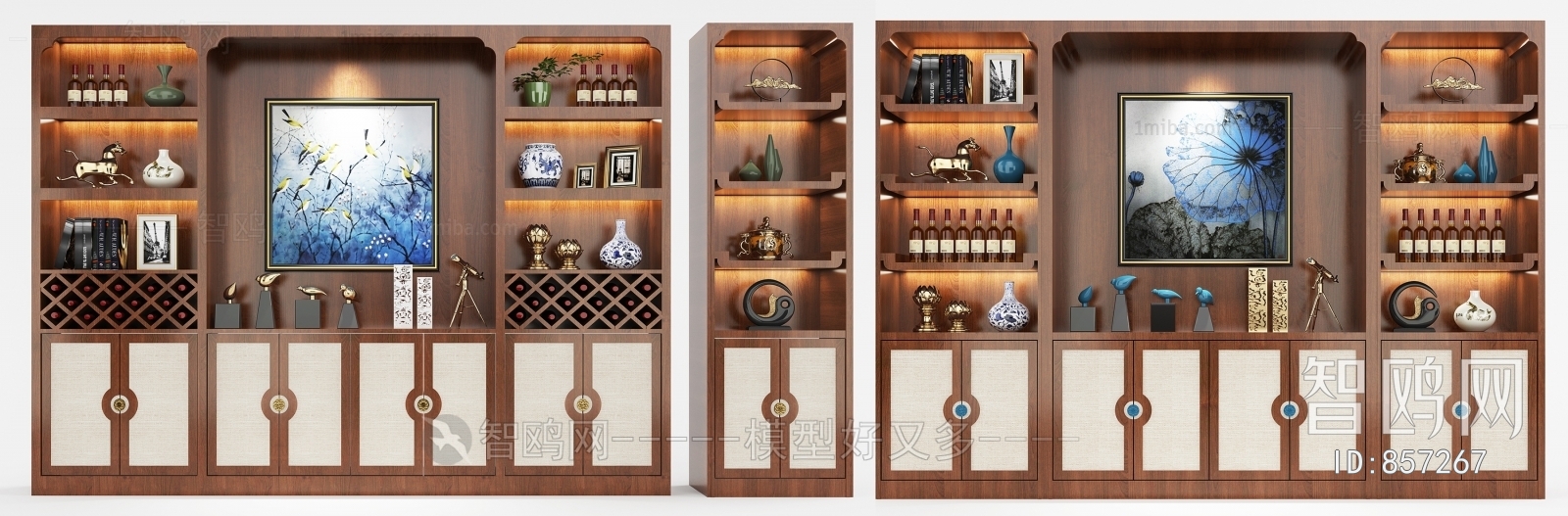 New Chinese Style Wine Cabinet