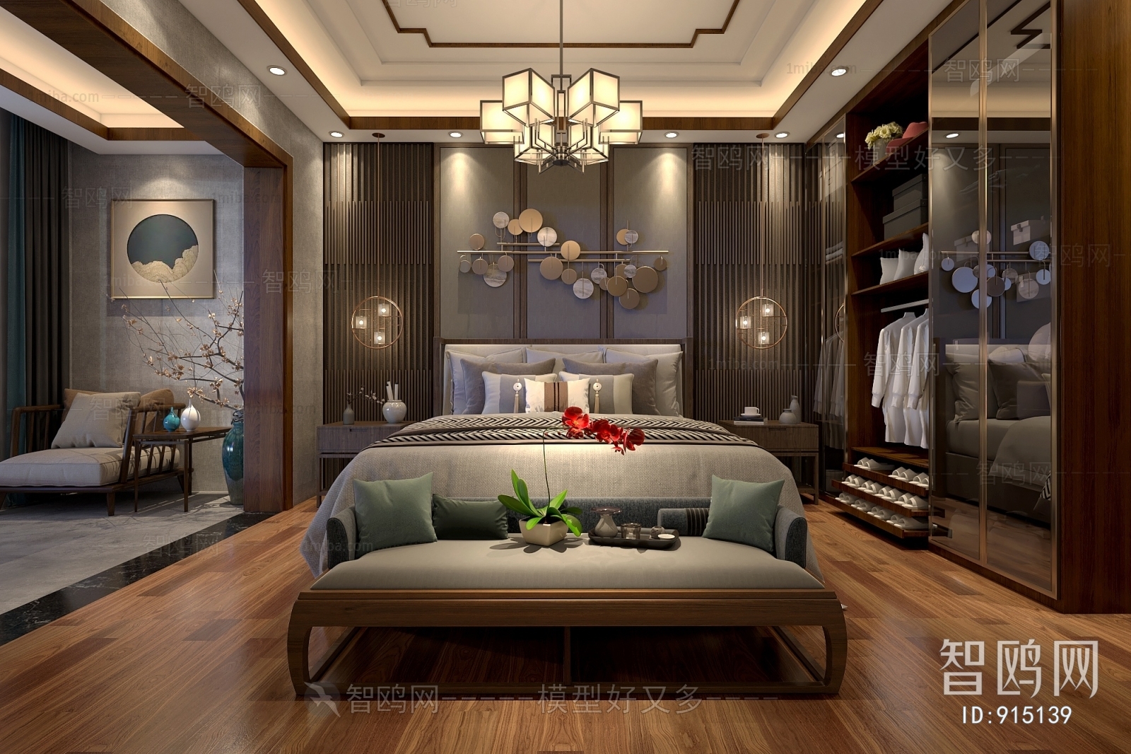 New Chinese Style Bedroom