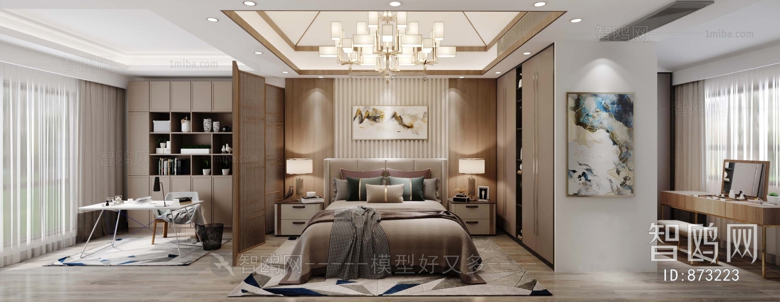 New Chinese Style Bedroom