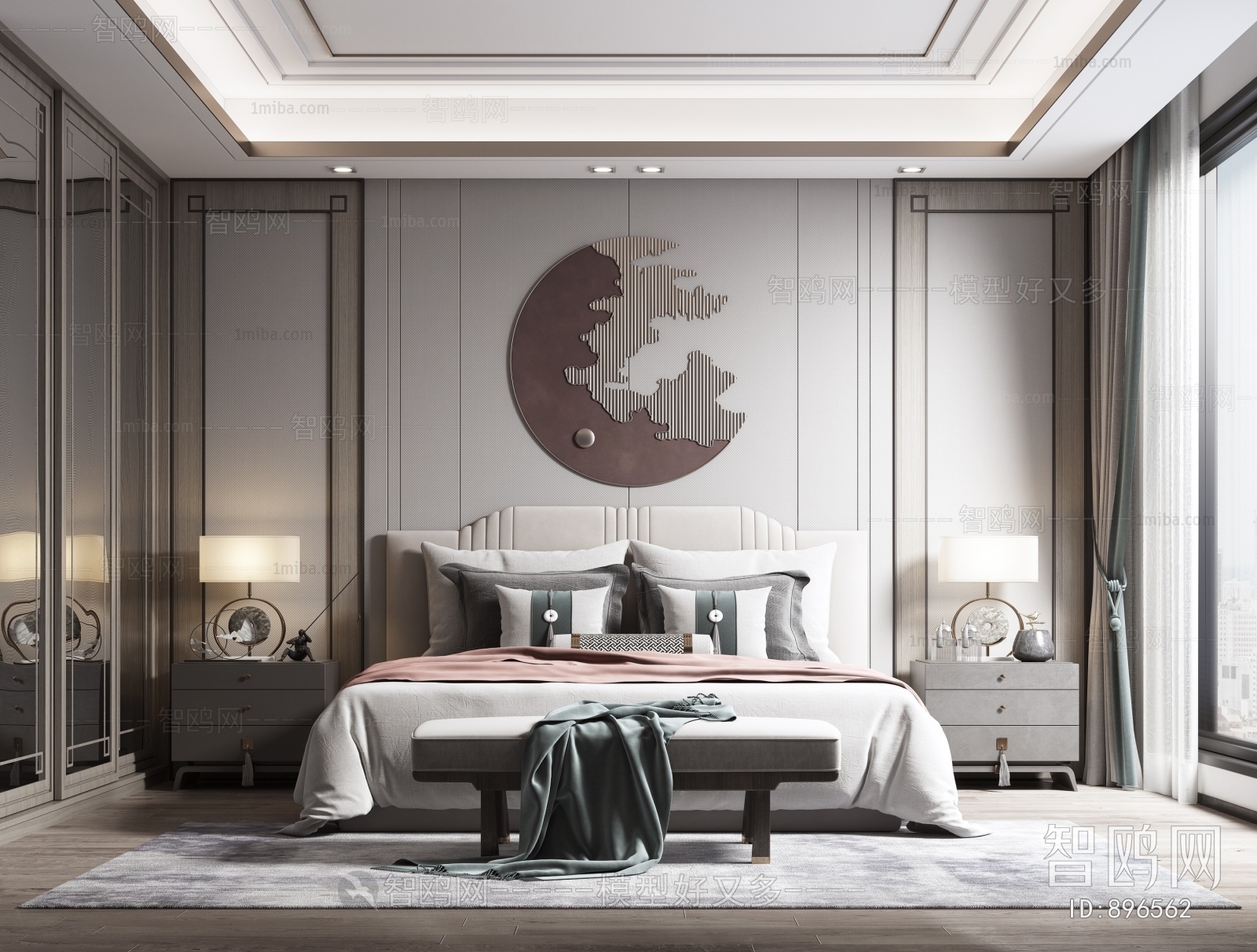 New Chinese Style Bedroom