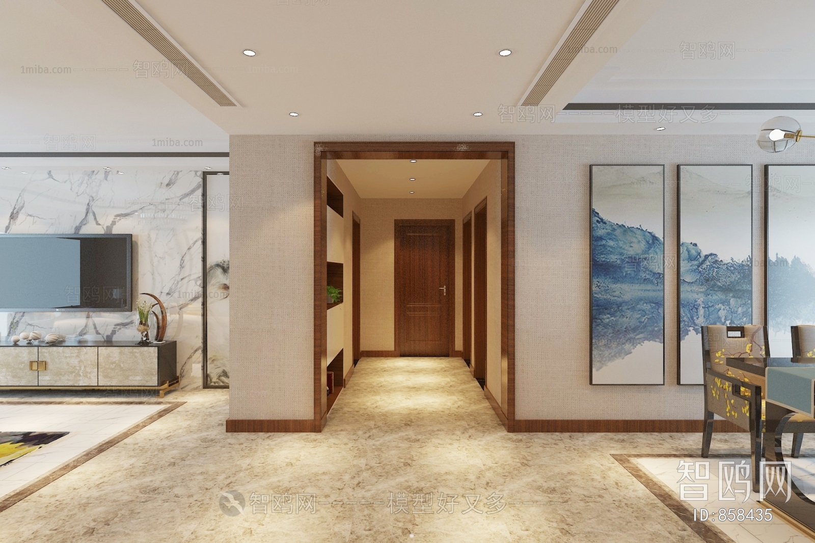 New Chinese Style Hallway