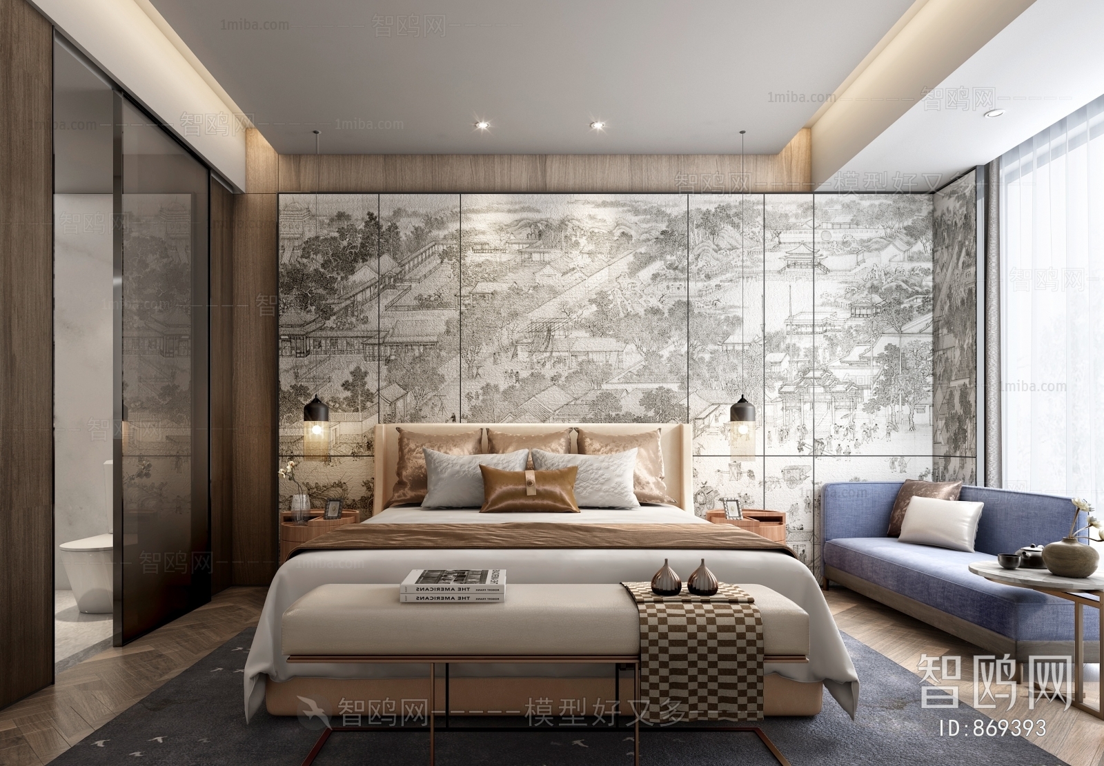 New Chinese Style Bedroom