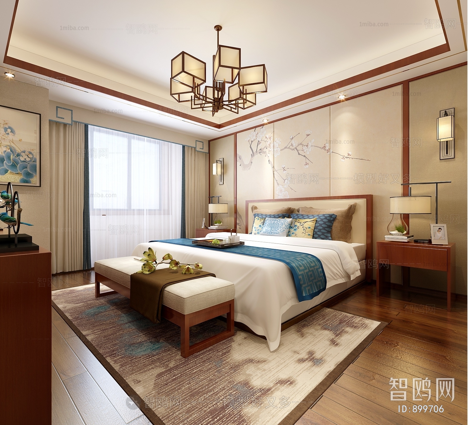 New Chinese Style Bedroom