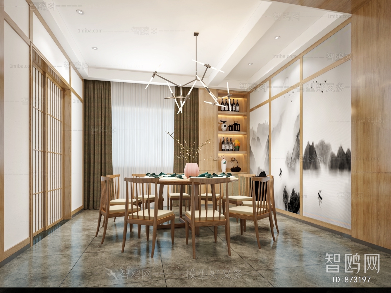 New Chinese Style Dining Room