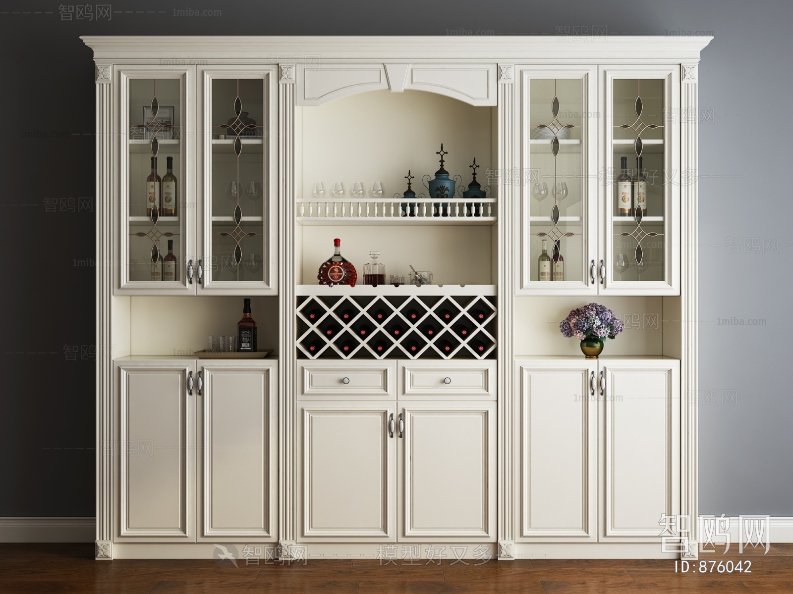 Simple European Style Wine Cabinet