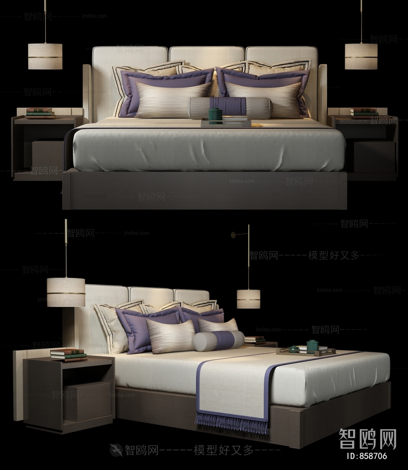 New Chinese Style Double Bed