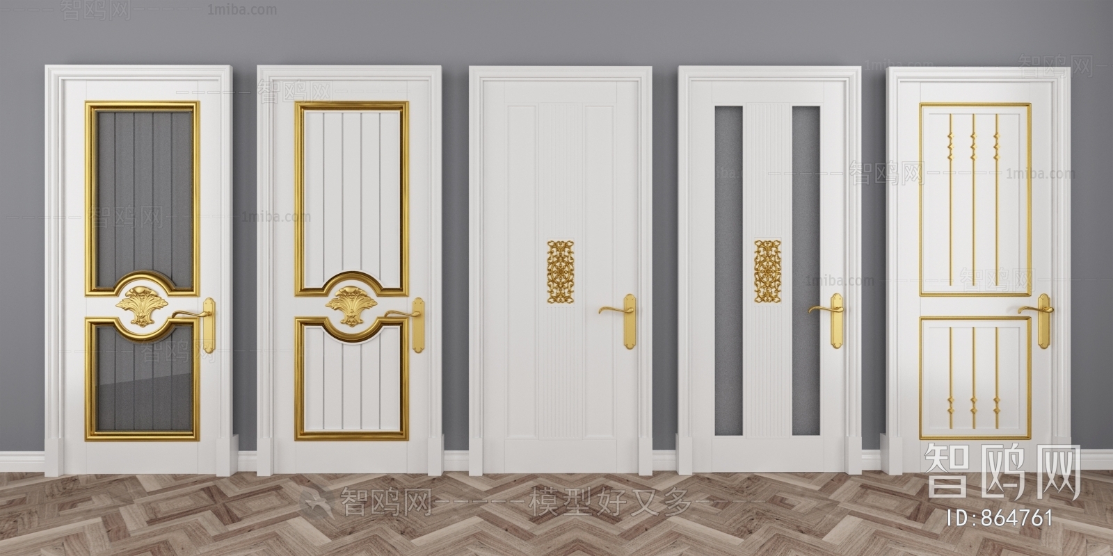 Simple European Style Single Door