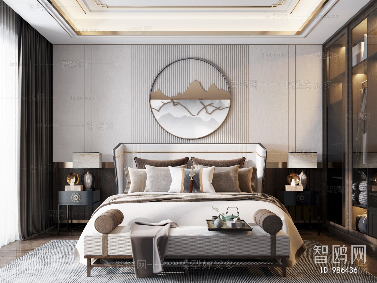 New Chinese Style Bedroom