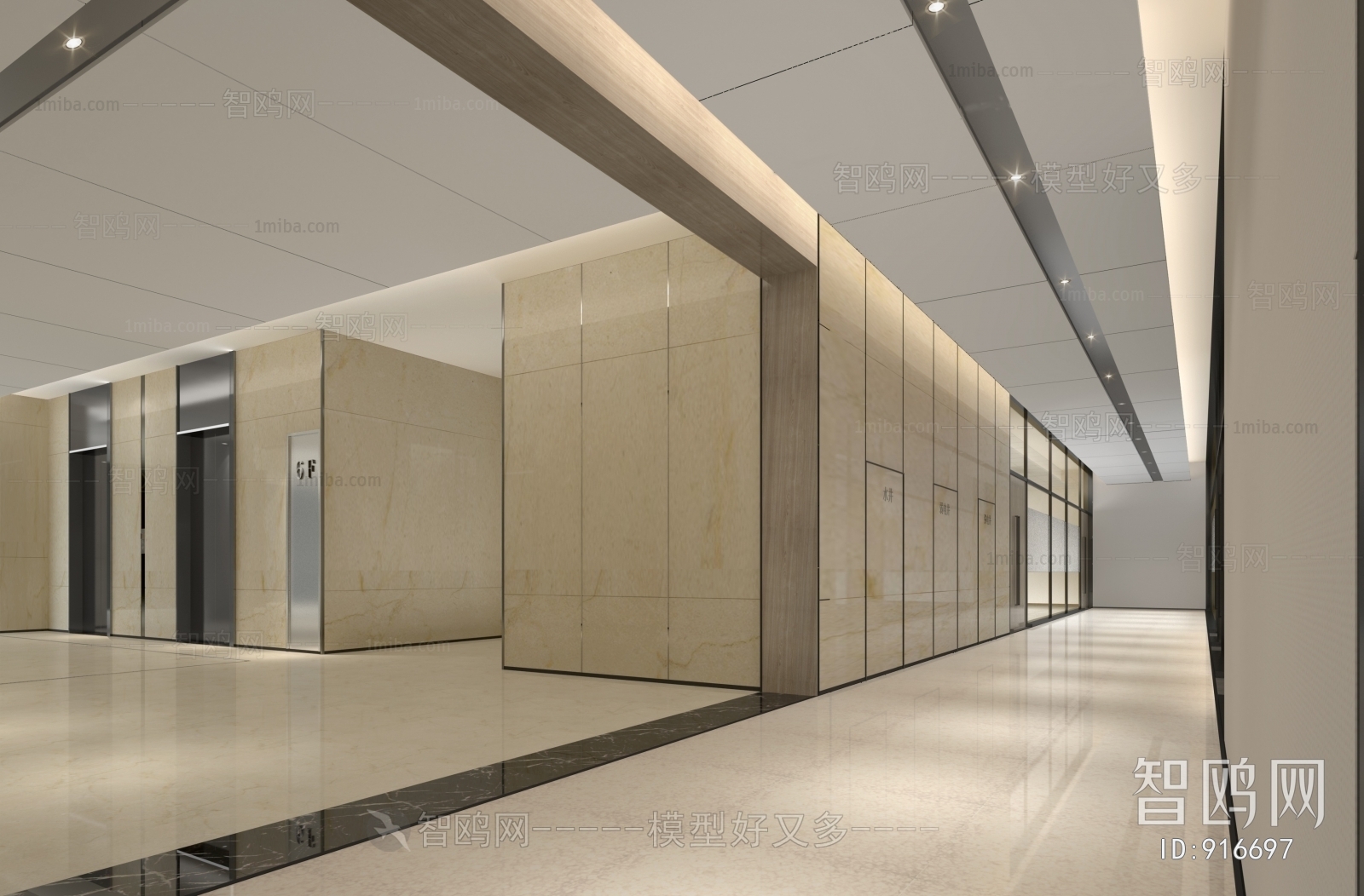 Modern Corridor/elevator Hall