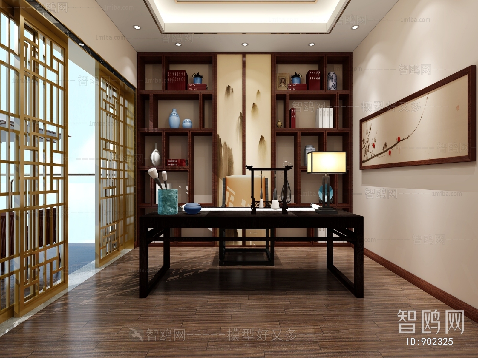 New Chinese Style Study Space