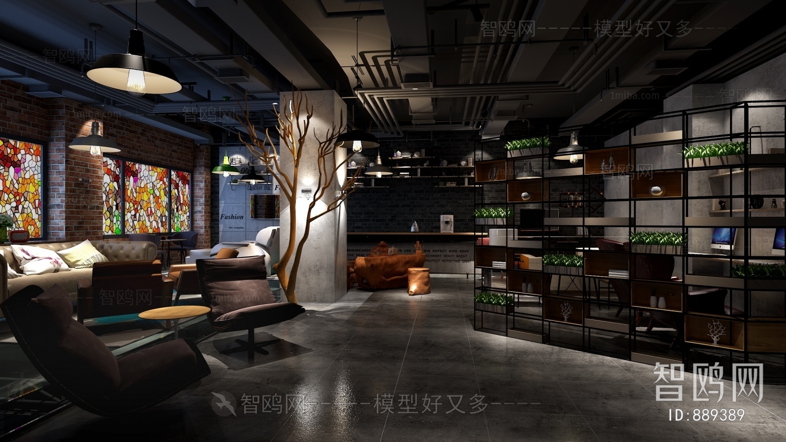 Industrial Style Hotel Space