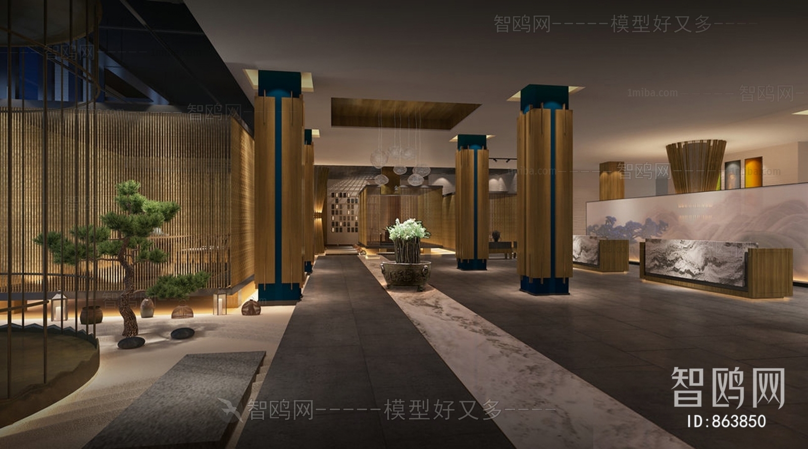 New Chinese Style Lobby Hall