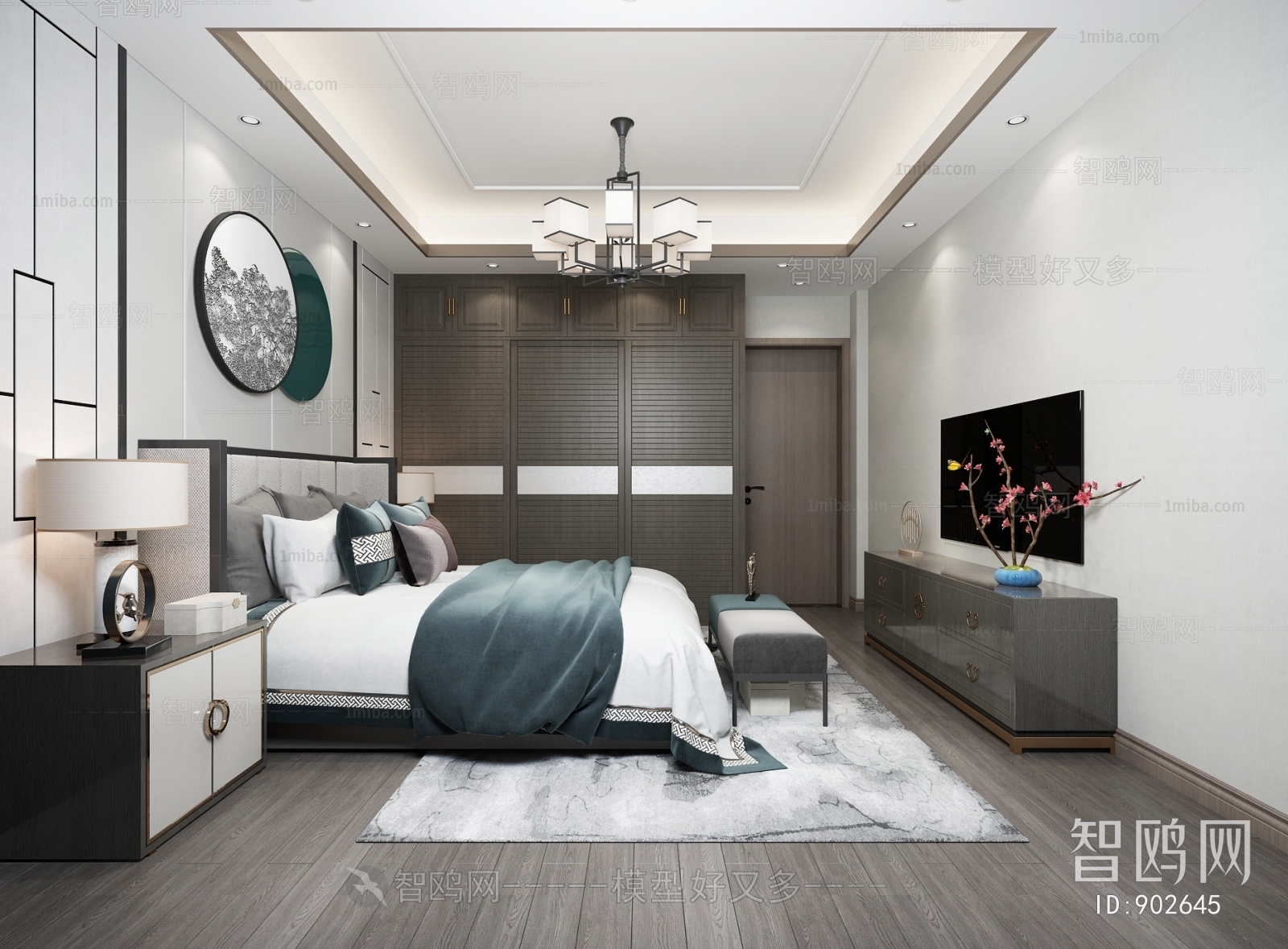 New Chinese Style Bedroom