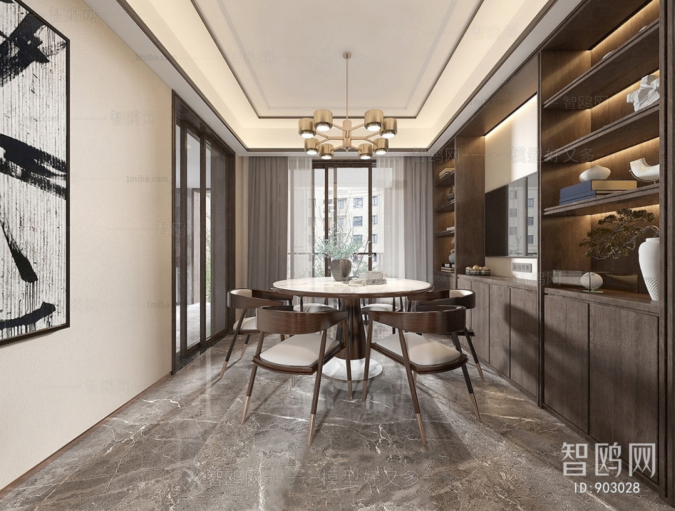 New Chinese Style Dining Room