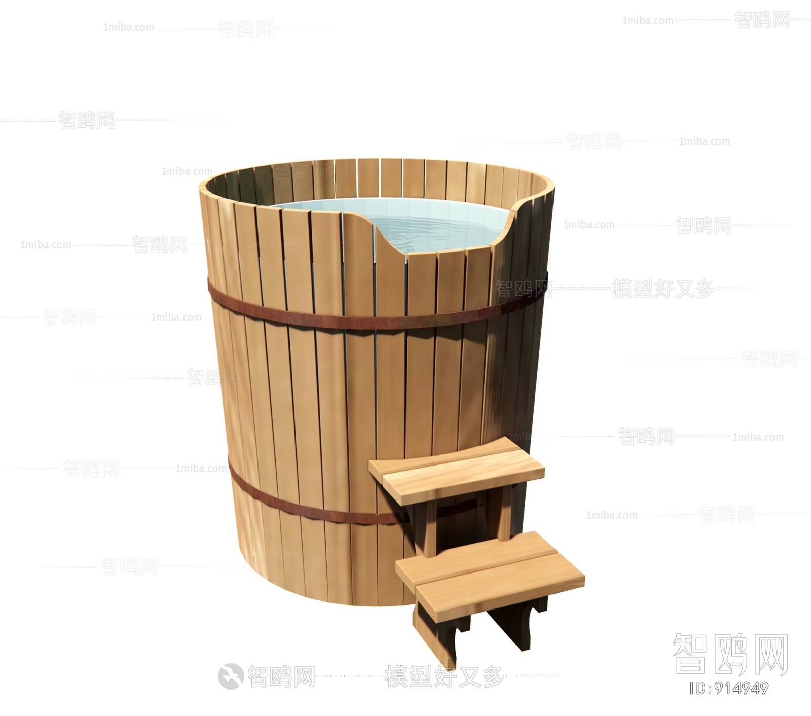 现代木浴桶