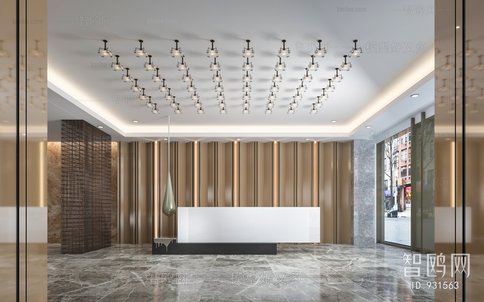 Modern Office Reception Desk