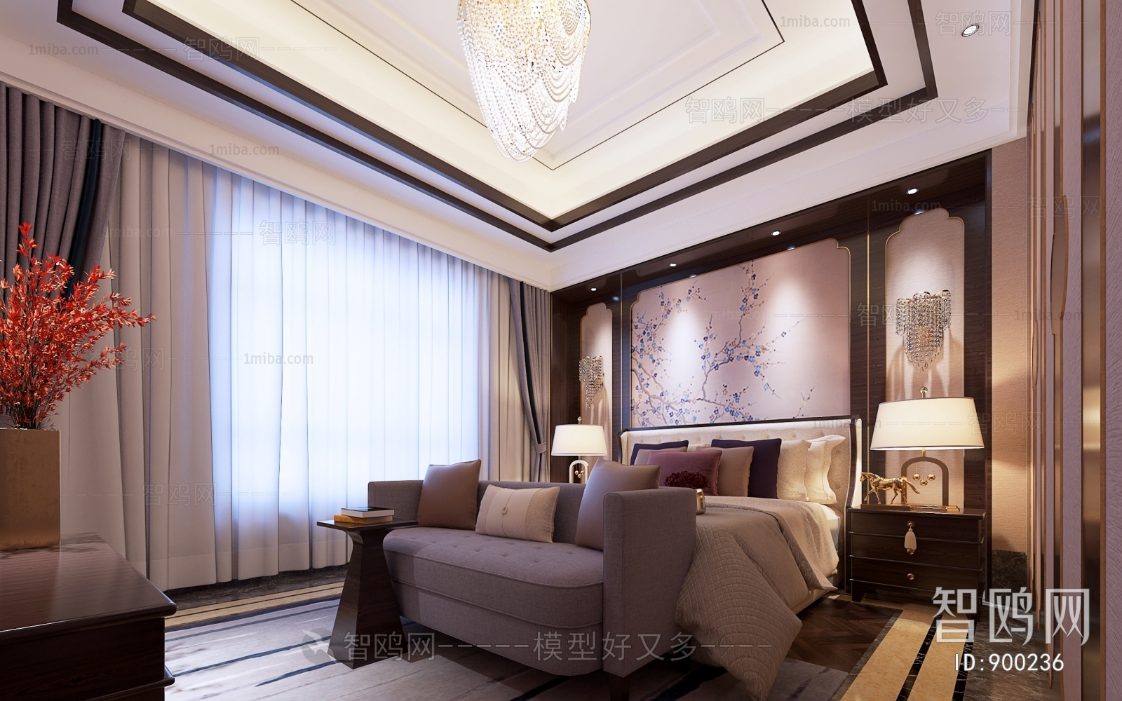 New Chinese Style Bedroom