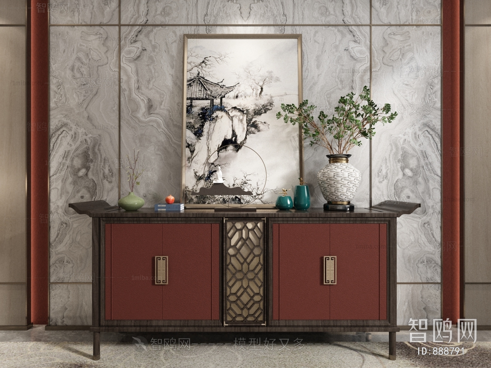 New Chinese Style Side Cabinet/Entrance Cabinet