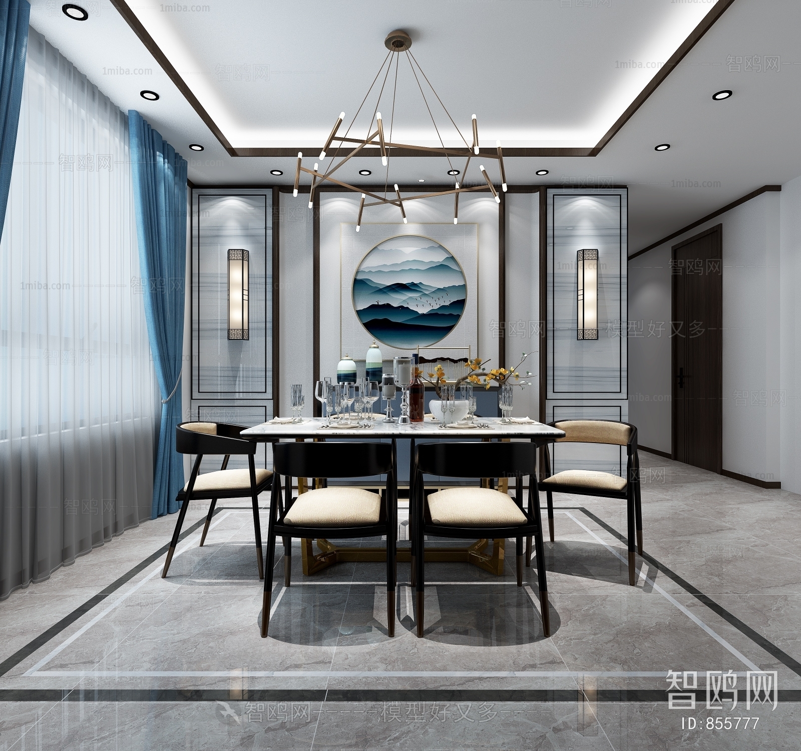 New Chinese Style Dining Room