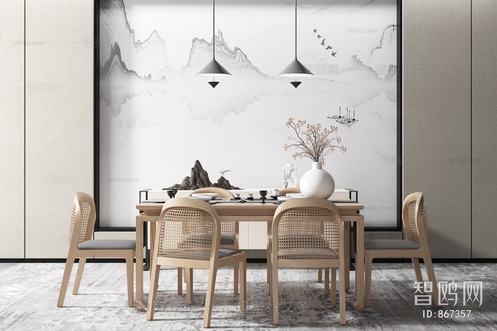 New Chinese Style Dining Table And Chairs