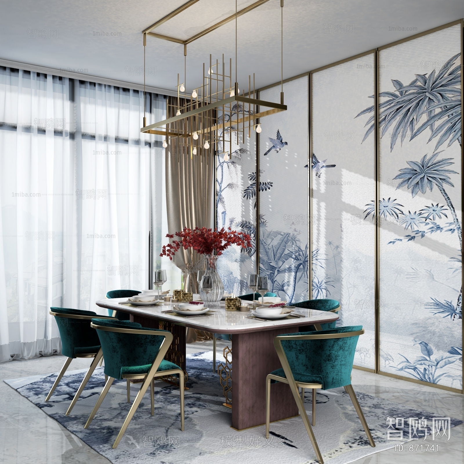 New Chinese Style Dining Room