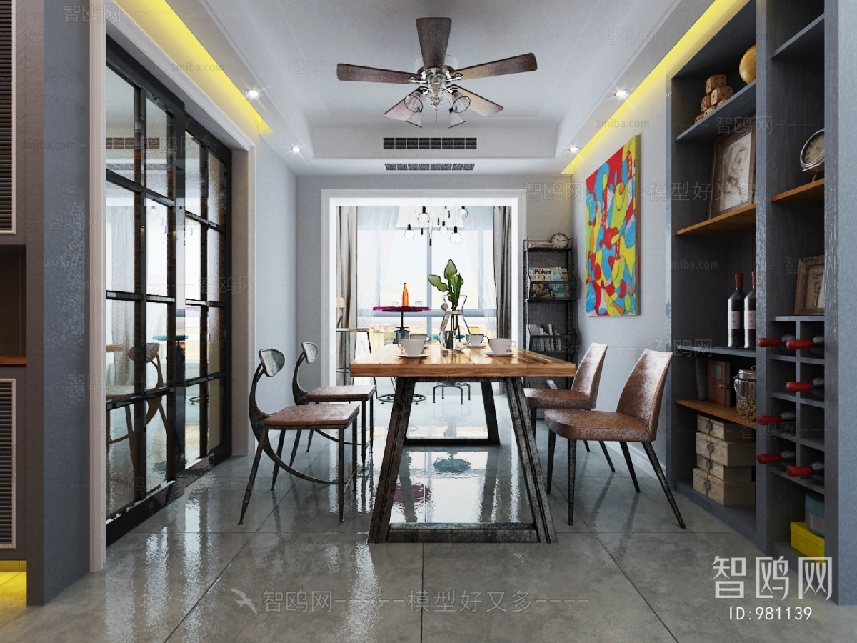 Industrial Style Dining Room