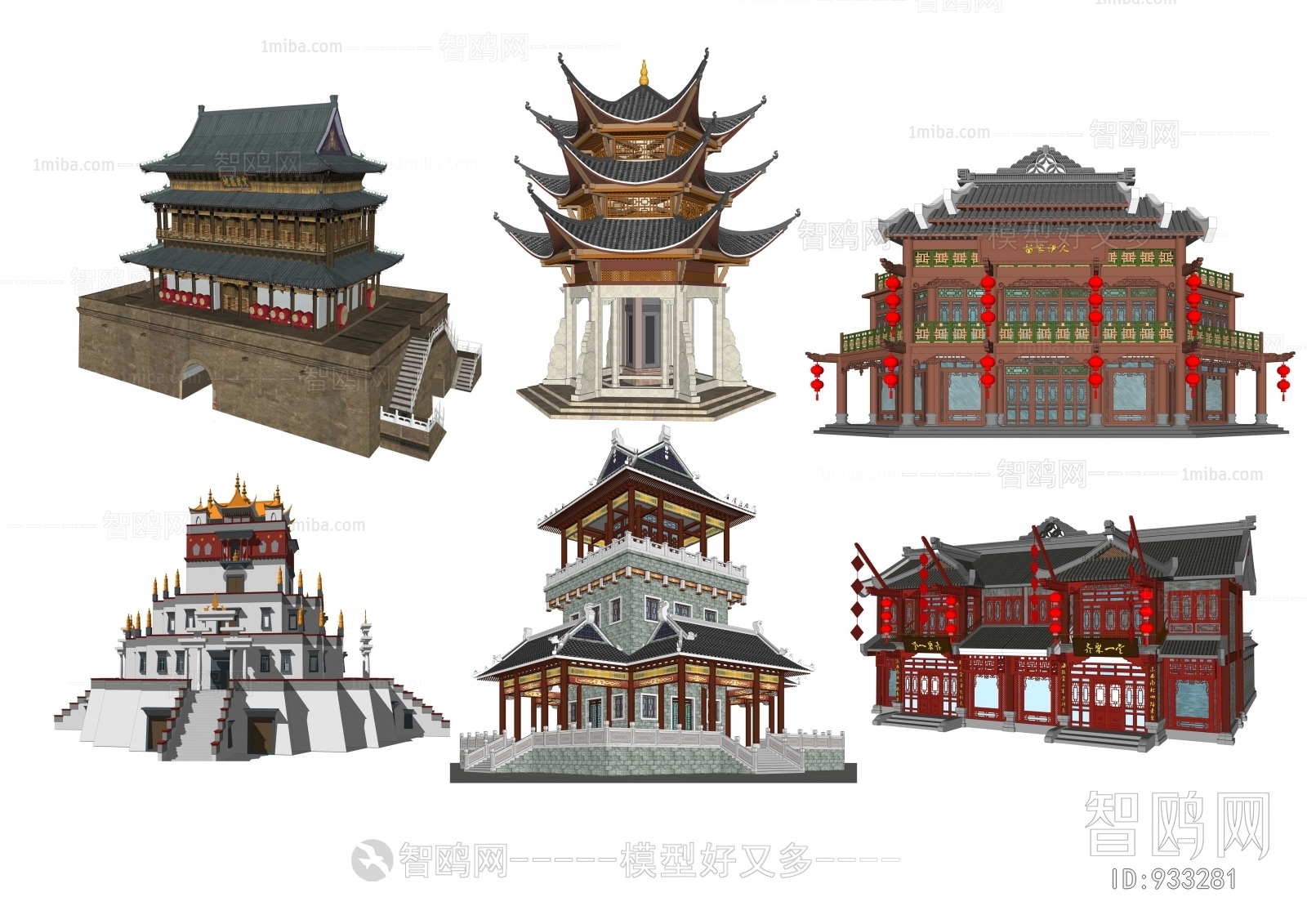 Chinese Style Ancient Architectural Buildings