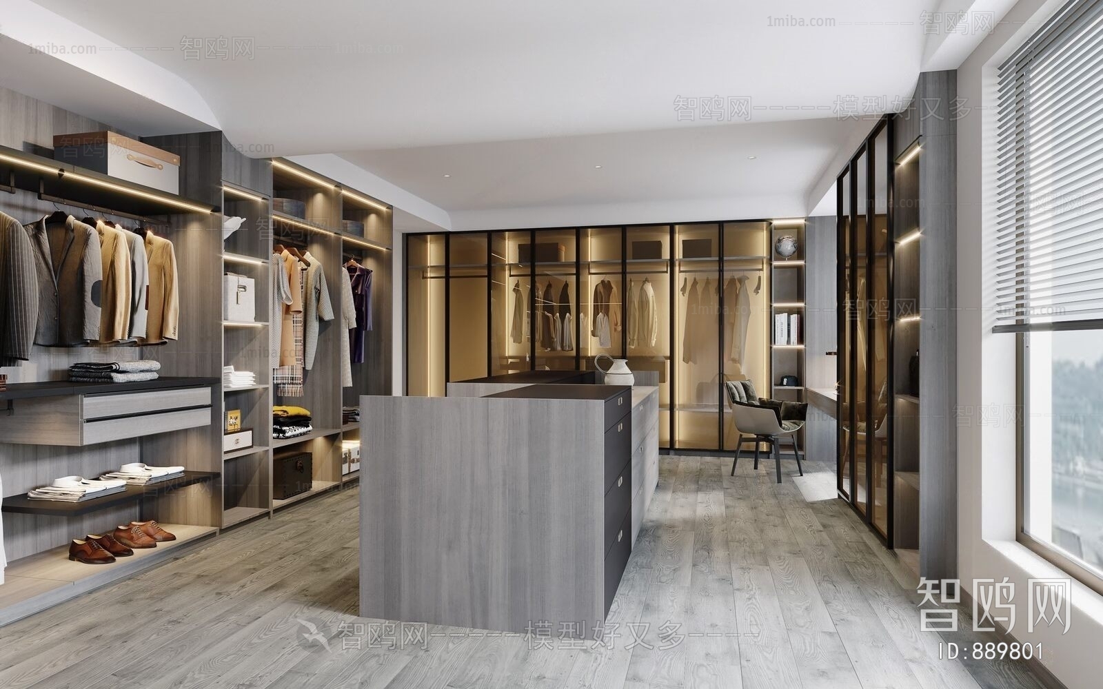 Modern Clothes Storage Area