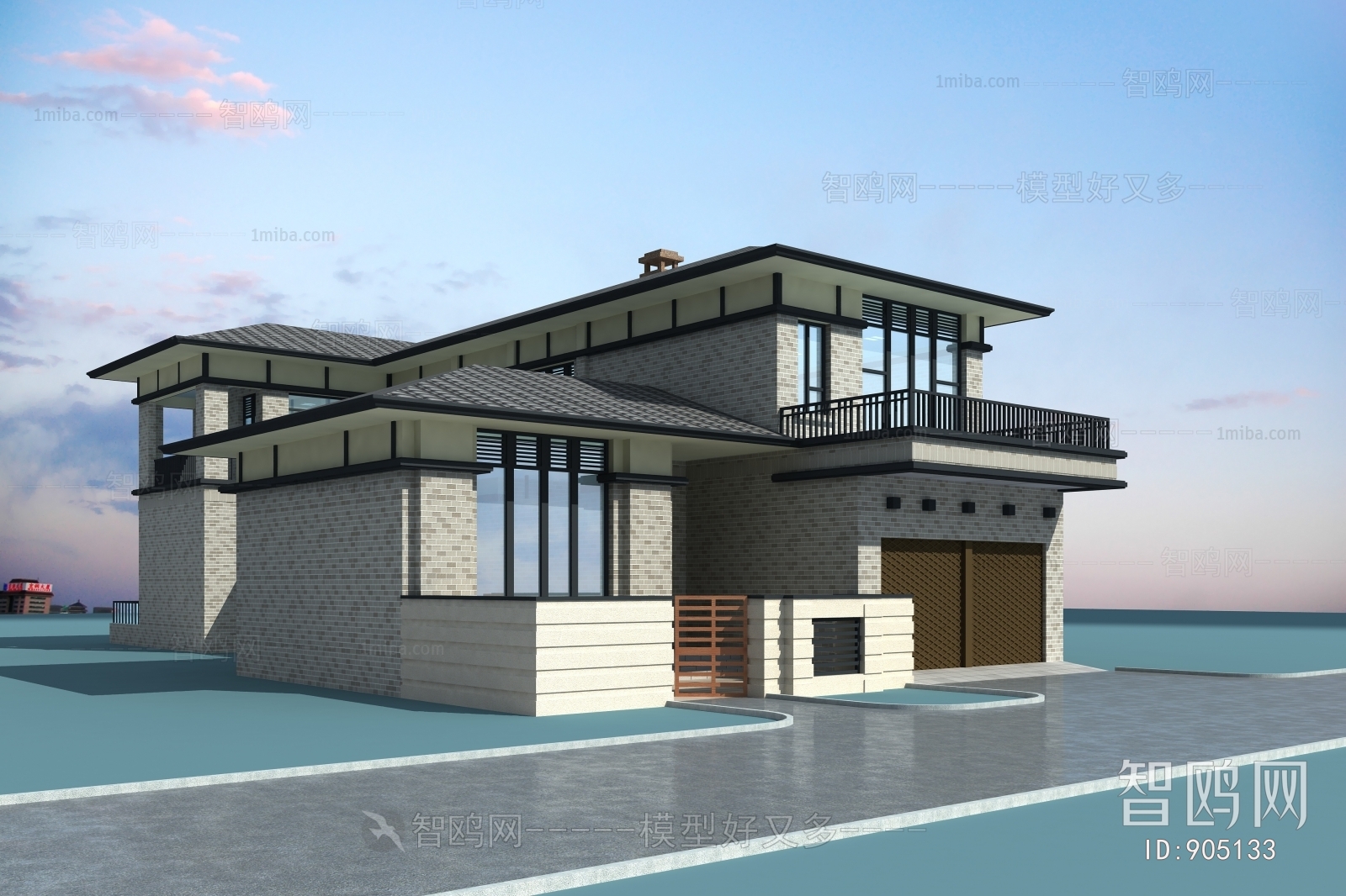 New Chinese Style Villa Appearance