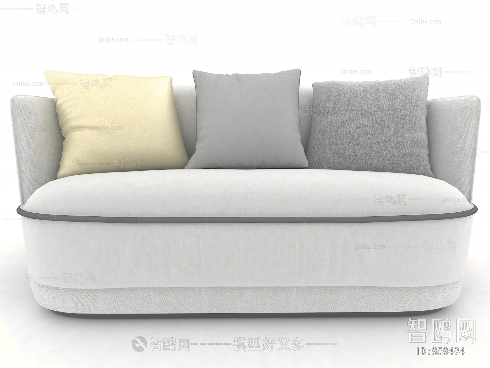 New Chinese Style Three-seat Sofa