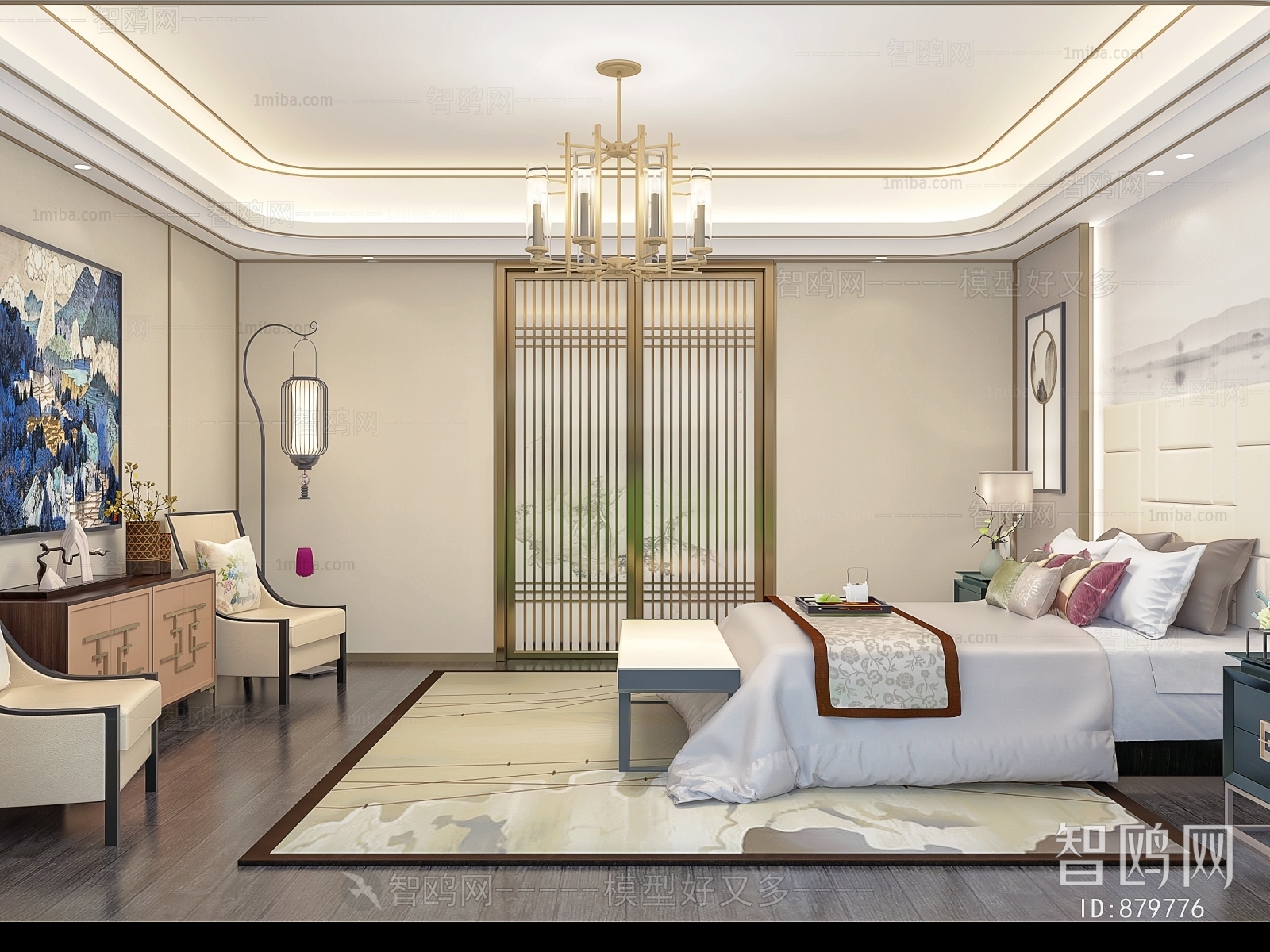 New Chinese Style Bedroom