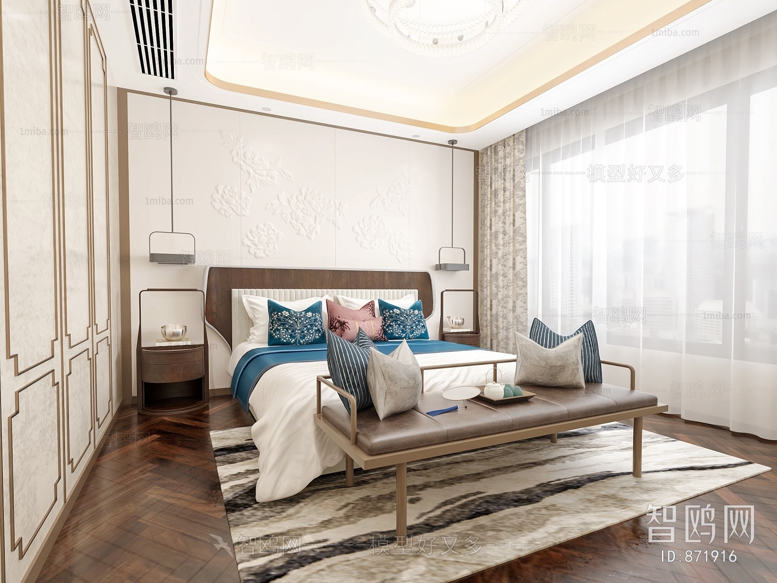 New Chinese Style Bedroom