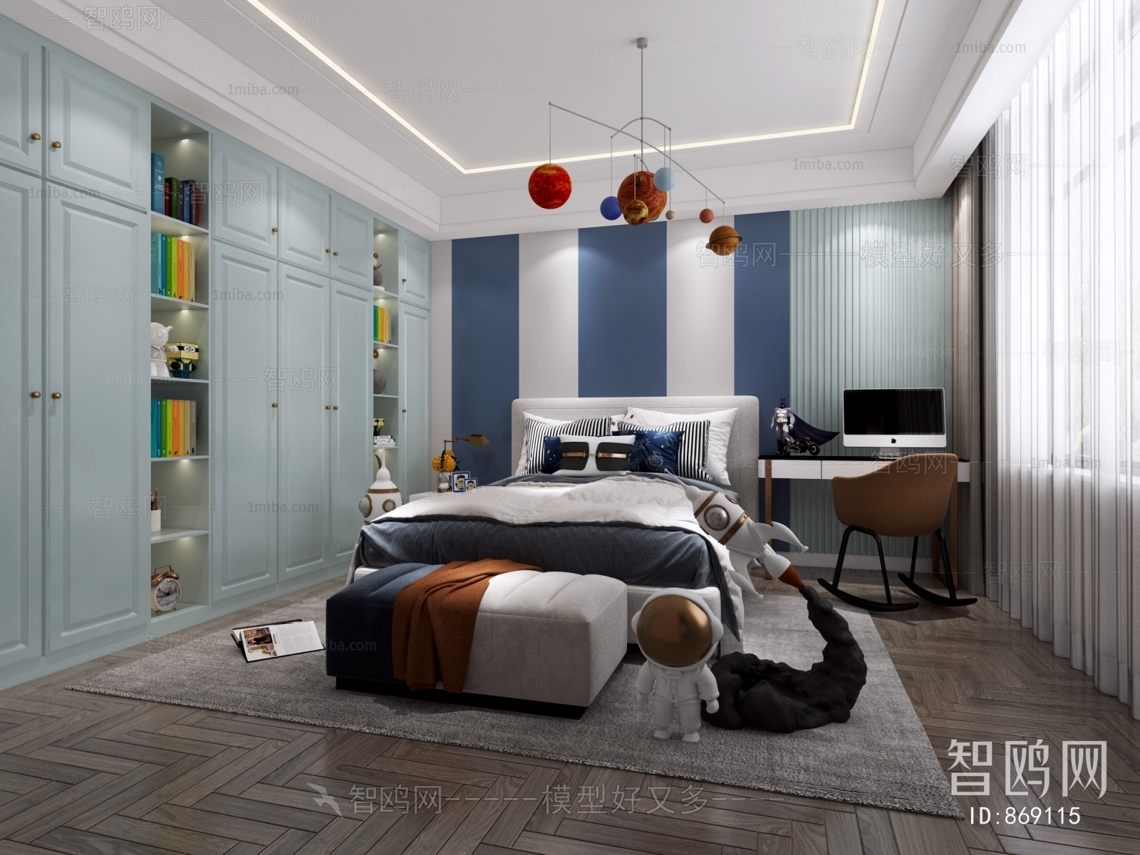 Modern Boy's Room And Son's Room