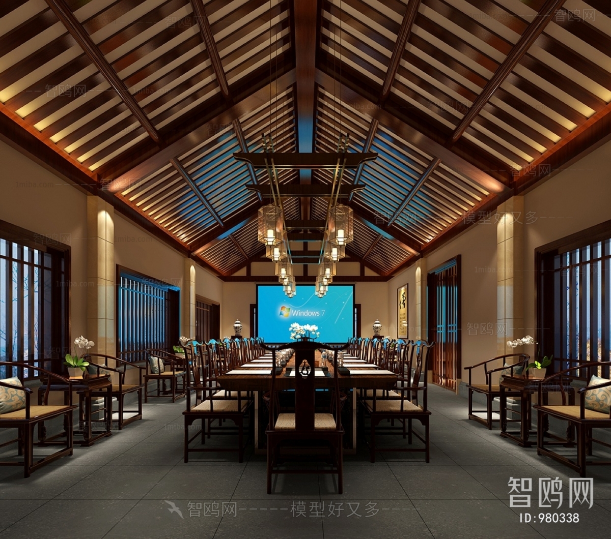 New Chinese Style Meeting Room