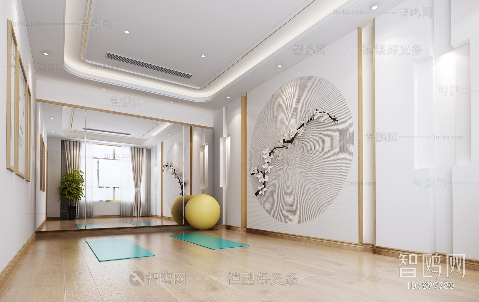 New Chinese Style Yoga Room