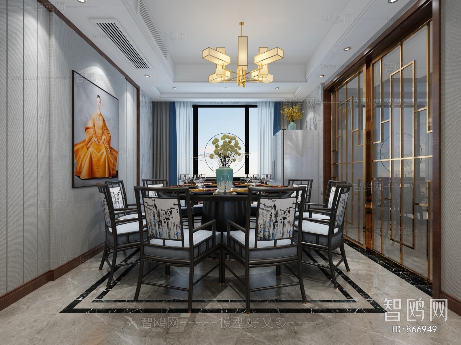 New Chinese Style Dining Room