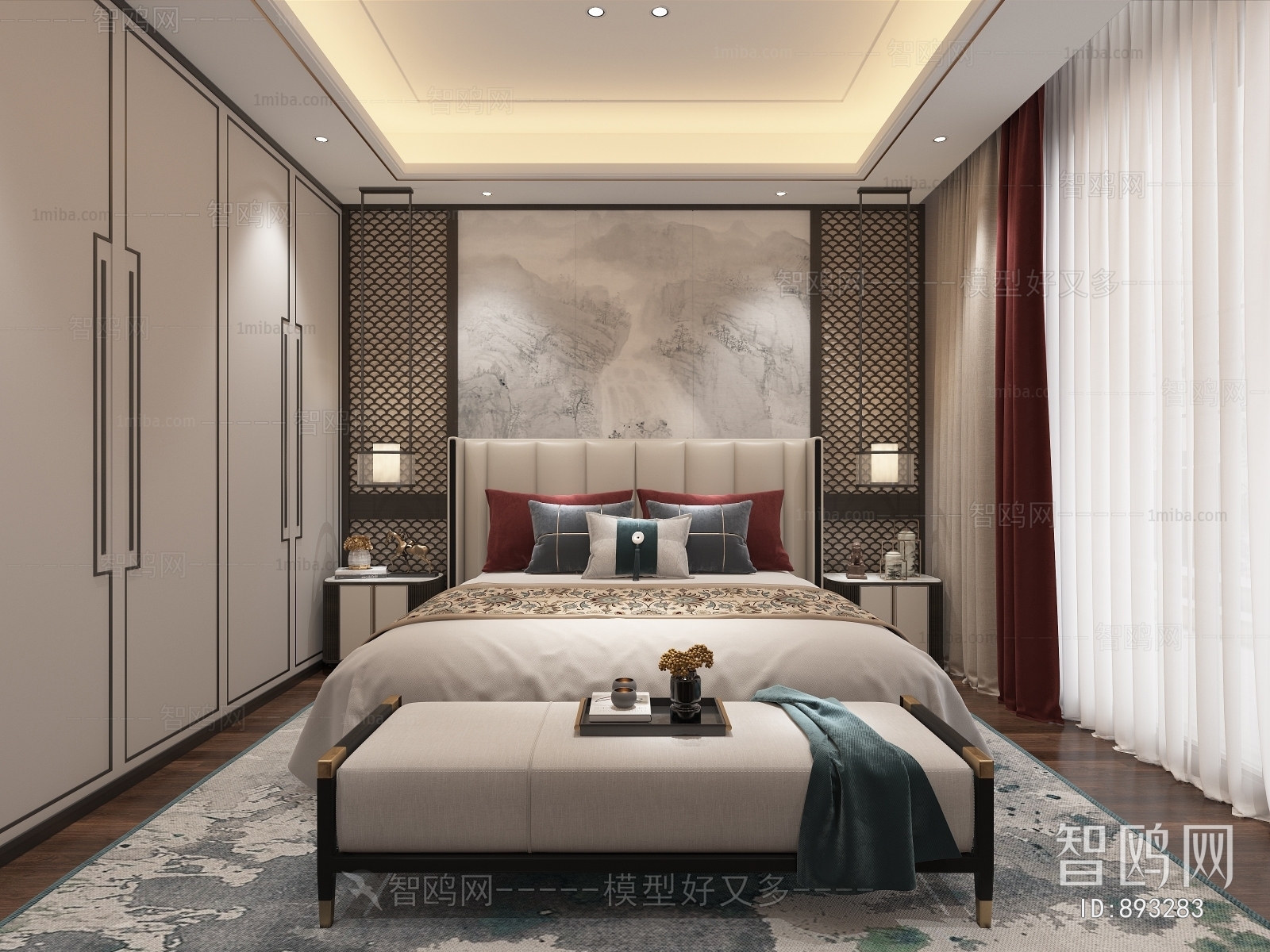 New Chinese Style Bedroom