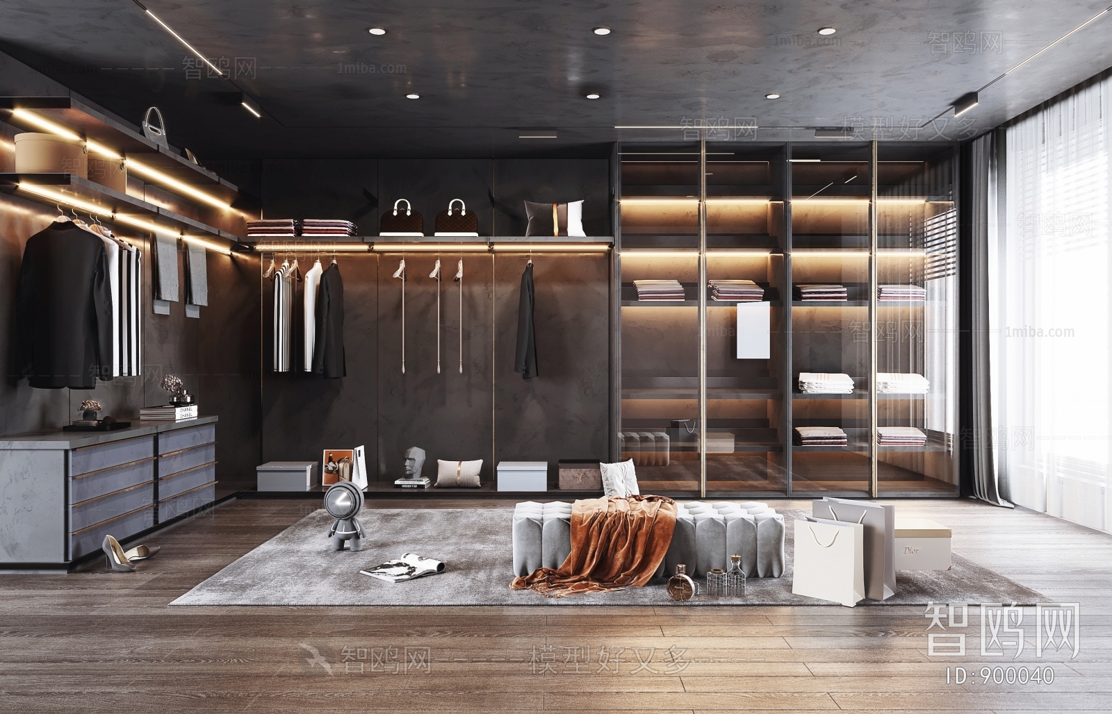 Modern Clothes Storage Area