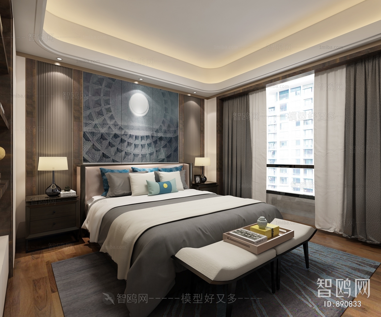 New Chinese Style Bedroom