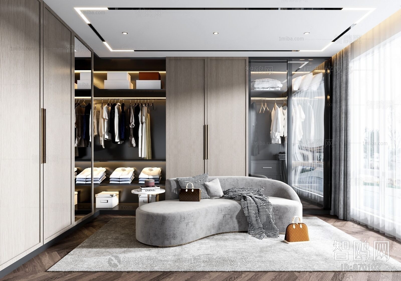 Modern Clothes Storage Area