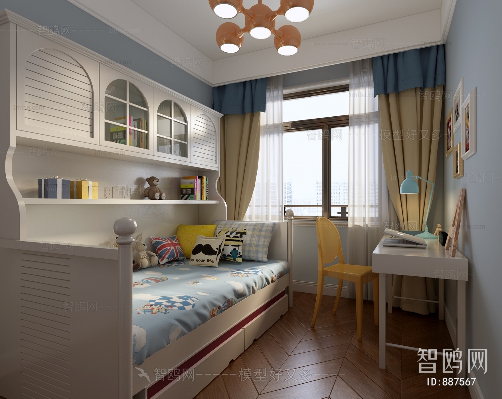 Simple European Style Children's Room