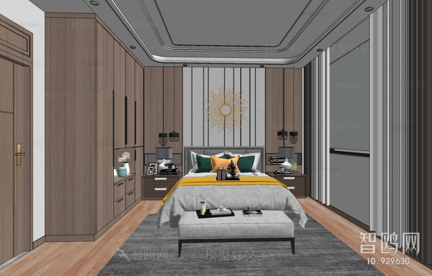 New Chinese Style Bedroom