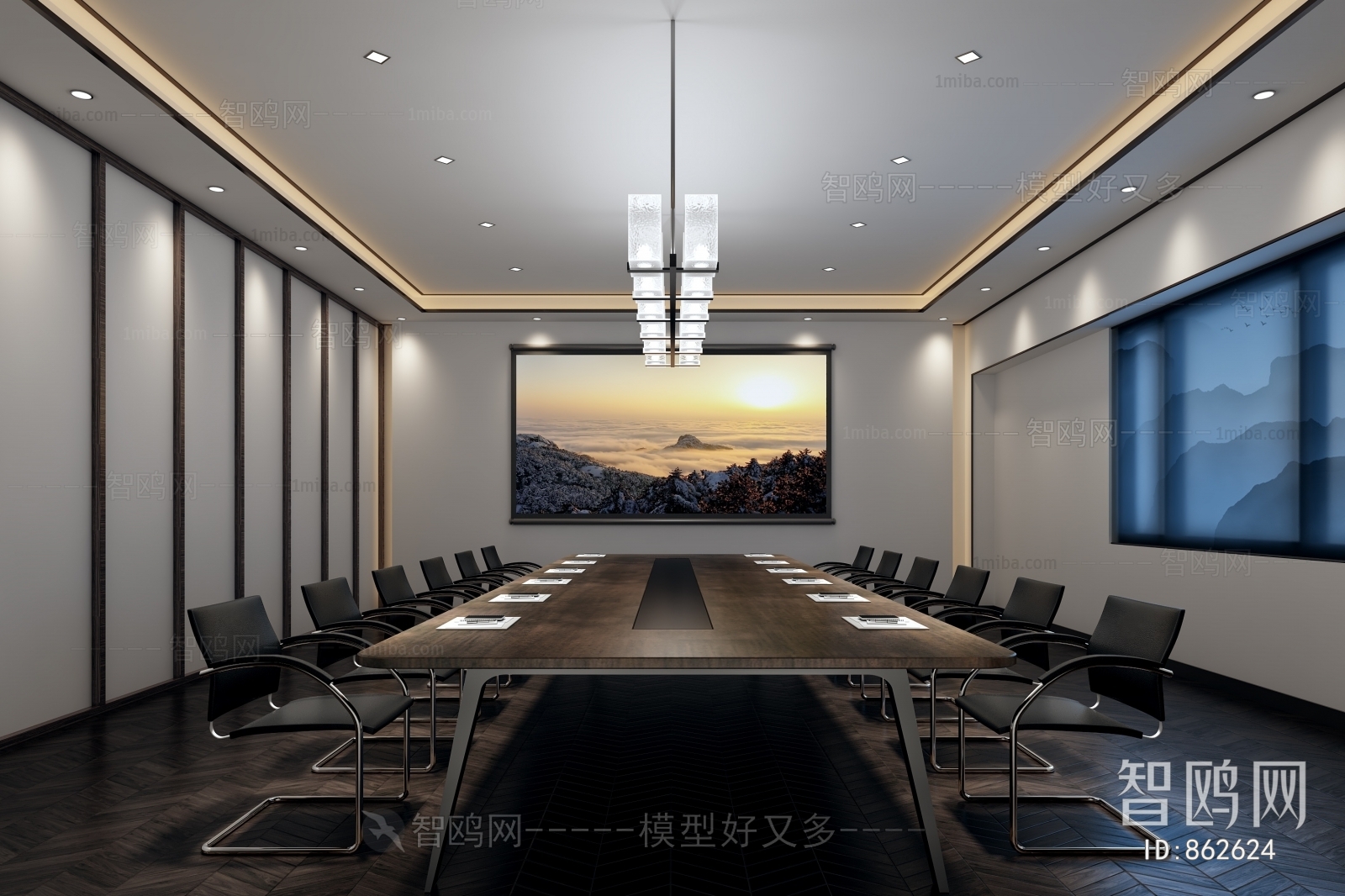 New Chinese Style Meeting Room