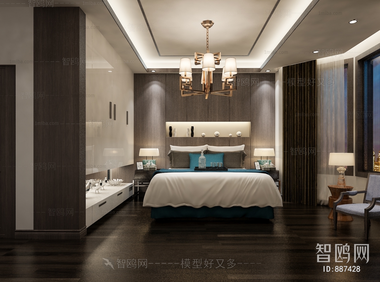 New Chinese Style Bedroom